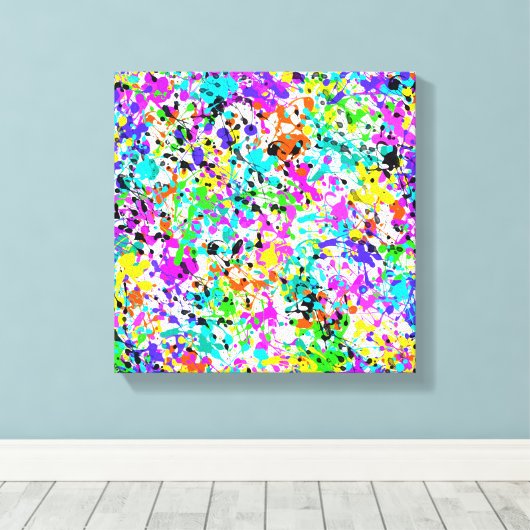 Splatter Paint Canvas Afdruk (Insitu (Houten vloer))