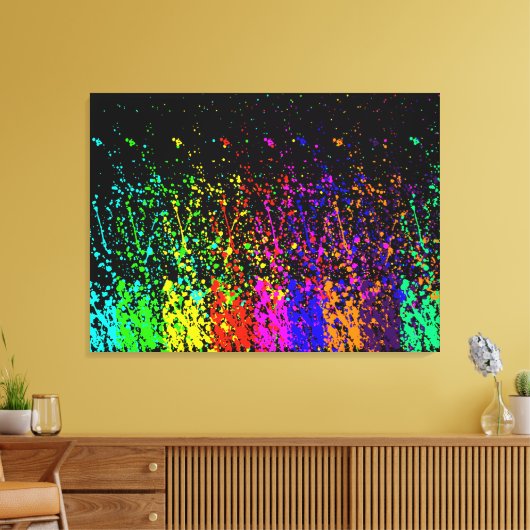 Splatter Paint Canvas Afdruk (Insitu (Woonkamer))