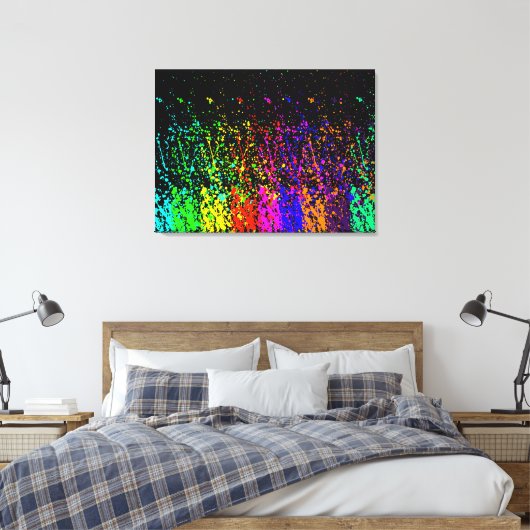 Splatter Paint Canvas Afdruk (Insitu (Slaapkamer))
