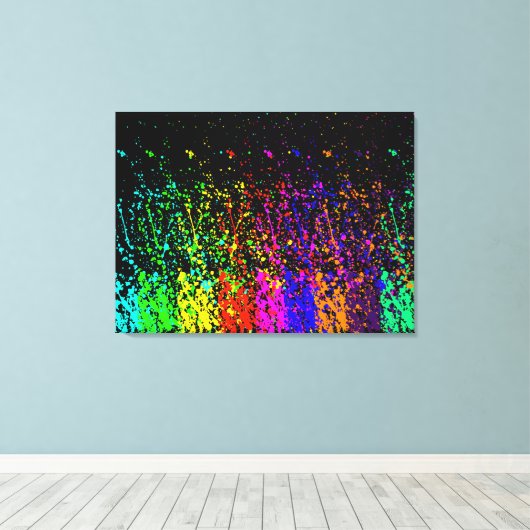 Splatter Paint Canvas Afdruk (Insitu (Houten vloer))