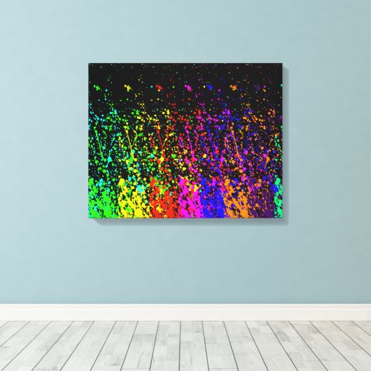 Splatter Paint Canvas Afdruk (Insitu (Houten vloer))
