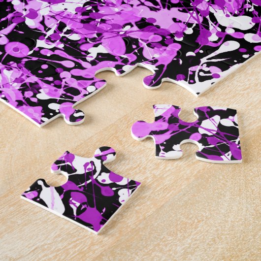 Splatter Paint in Orchid Legpuzzel (Zijkant)