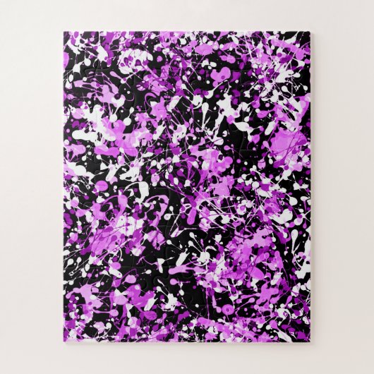 Splatter Paint in Orchid Legpuzzel (Verticaal)