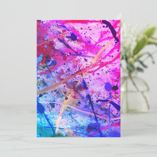 Splatter Paint Kaart (Staand voorkant)