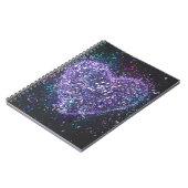 Splatter Paint Paars Heart Notitieboek (Linkerzijde)