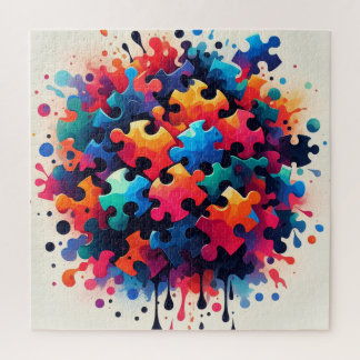 Splatter Paint Puzzle Pieces Legpuzzel