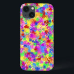 Splatter Paint Rainbow van Bright Color Background Case-Mate iPhone Case<br><div class="desc">Dit heldere ontwerp heeft een regenboog van kleur die op het in een spleetverfstijl wordt gespetst. Herinnerend aan fauvistische en expressionistische kunst, wordt het patroon gemaakt in tinten van rood, geel, paars, groen en blauw. Het is een abstract, grillig ontwerp voor een kunstenaar of iedereen die een gedurfde kleur in...</div>