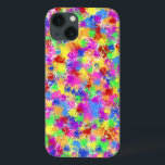 Splatter Paint Rainbow van Bright Color Background Case-Mate iPhone Case<br><div class="desc">Dit heldere ontwerp heeft een regenboog van kleur die op het in een spleetverfstijl wordt gespetst. Herinnerend aan fauvistische en expressionistische kunst, wordt het patroon gemaakt in tinten van rood, geel, paars, groen en blauw. Het is een abstract, grillig ontwerp voor een kunstenaar of iedereen die een gedurfde kleur in...</div>