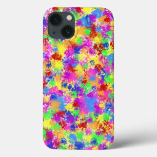Splatter Paint Rainbow van Bright Color Background Case-Mate iPhone Case