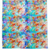Splatter Paint Rainbow van Bright Color Background Douchegordijn (Voorkant)