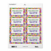 Splatter Paint Rainbow van Bright Color Background Etiket (Full Sheet)