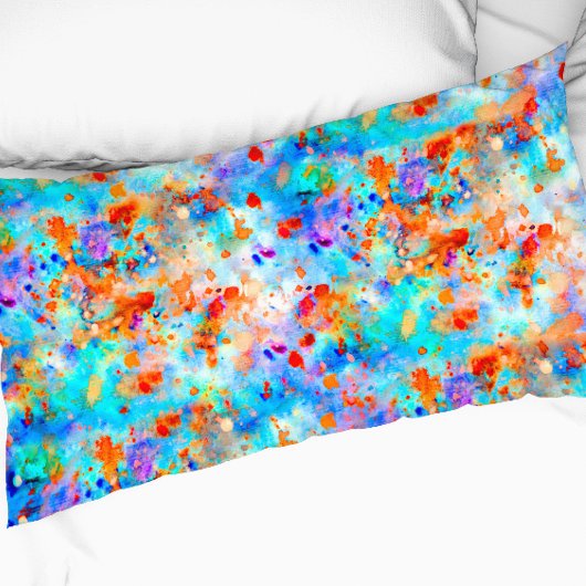 Splatter Paint Rainbow van Bright Color Background Kussensloop