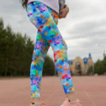 Splatter Paint Rainbow van Bright Color Background Leggings<br><div class="desc">Splatter Paint Regenboog van Bright Color Achtergrond Leggings</div>