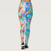 Splatter Paint Rainbow van Bright Color Background Leggings (Achterkant)