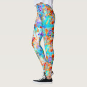 Splatter Paint Rainbow van Bright Color Background Leggings (Links)
