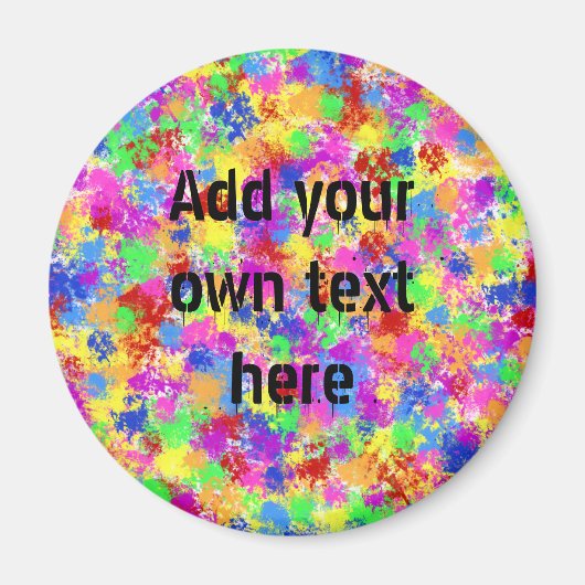 Splatter Paint Rainbow van Bright Color Background Magneet (Voorkant)