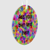 Splatter Paint Rainbow van Bright Color Background Ornament (voorkant)