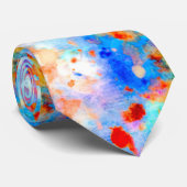 Splatter Paint Rainbow van Bright Color Background Stropdas (Opgerold)