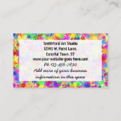 Splatter Paint Rainbow van Bright Color Background Visitekaartje (Achterkant)