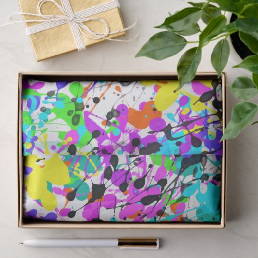 Splatter Paint Tissuepapier (Geschenk)