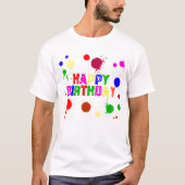 Splatter Paint Tshirt Birthday (Voorkant)