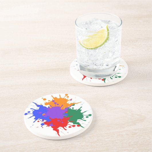 Splatter Paint Zandsteen Onderzetter (Zijkant)