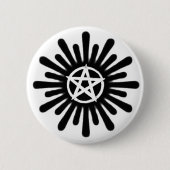 Splatter Pentacle Ronde Button 5,7 Cm (Voorkant)