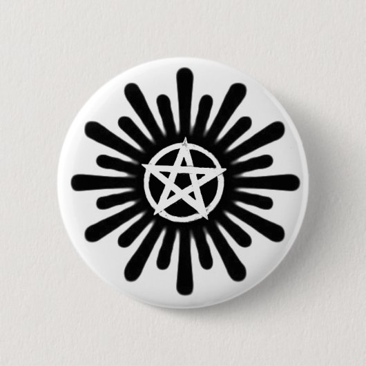 Splatter Pentacle Ronde Button 5,7 Cm (Voorkant)