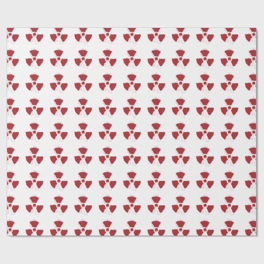 Splatter Radioactive Warning Symbol Cadeaupapier (Vlak)