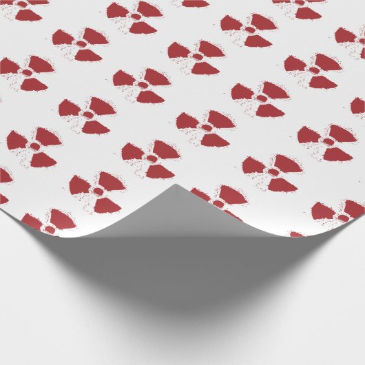 Splatter Radioactive Warning Symbol Cadeaupapier (Hoek)