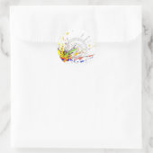 Splatter Ronde Sticker (Tas)