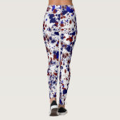 Splatter - Rood en blauw Leggings (Achterkant)