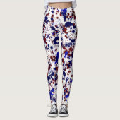Splatter - Rood en blauw Leggings (Voorkant)