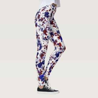 Splatter - Rood en blauw Leggings