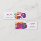 Splatter Scissors Mini Visitekaartje (Voorkant / Achterkant)