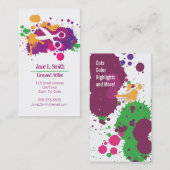 Splatter Scissors Visitekaartje (Voorkant / Achterkant)