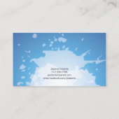 Splatter Script Monogram Paarse Visitekaartje (Achterkant)