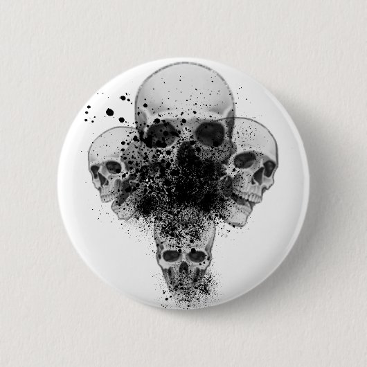 Splatter Skull Button (Voorkant)