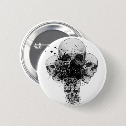 Splatter Skull Button (Voorkant /achterkant)