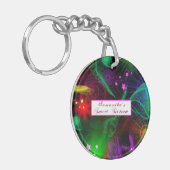 Splatter Splatter Splatter Stars van Bright Neon Sleutelhanger (Voorkant Links)