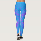 Splatter Square, Cyaan en Roze Leggings (Achterkant)