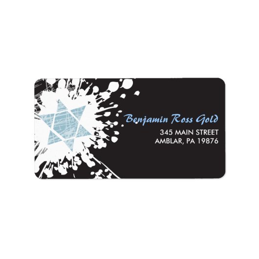 Splatter Star Bat Mitzvah drukt uw eigen labs af Etiket (Voorkant)