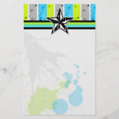 Splatter Star Briefpapier (Voorkant)