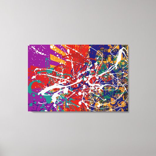Splatter Stoked Stretched Canvas Print (Voorkant)