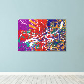 Splatter Stoked Stretched Canvas Print (Insitu (Houten vloer))
