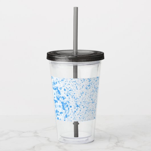 Splatter Texture - Blue Acryl Drinkbeker (Voorkant)
