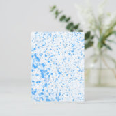 Splatter Texture - Blue Briefkaart (Staand voorkant)