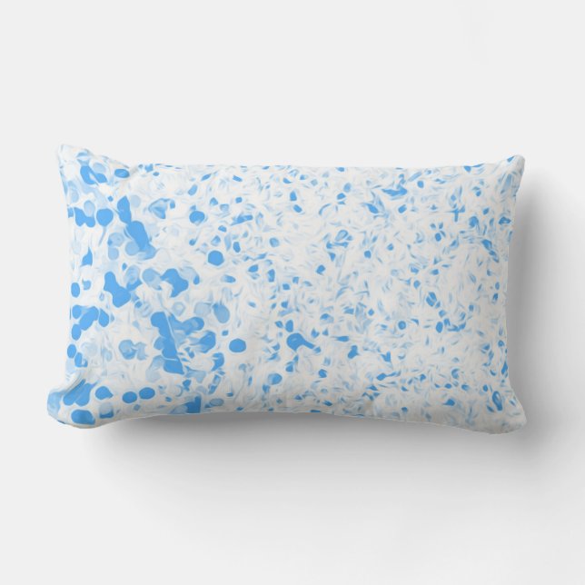 Splatter Texture - Blue Kussen (Voorkant)