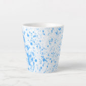 Splatter Texture - Blue Latte Mok (Voorkant)