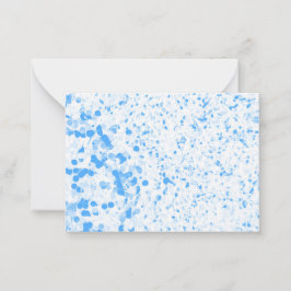 Splatter Texture - Blue Notitiekaartje